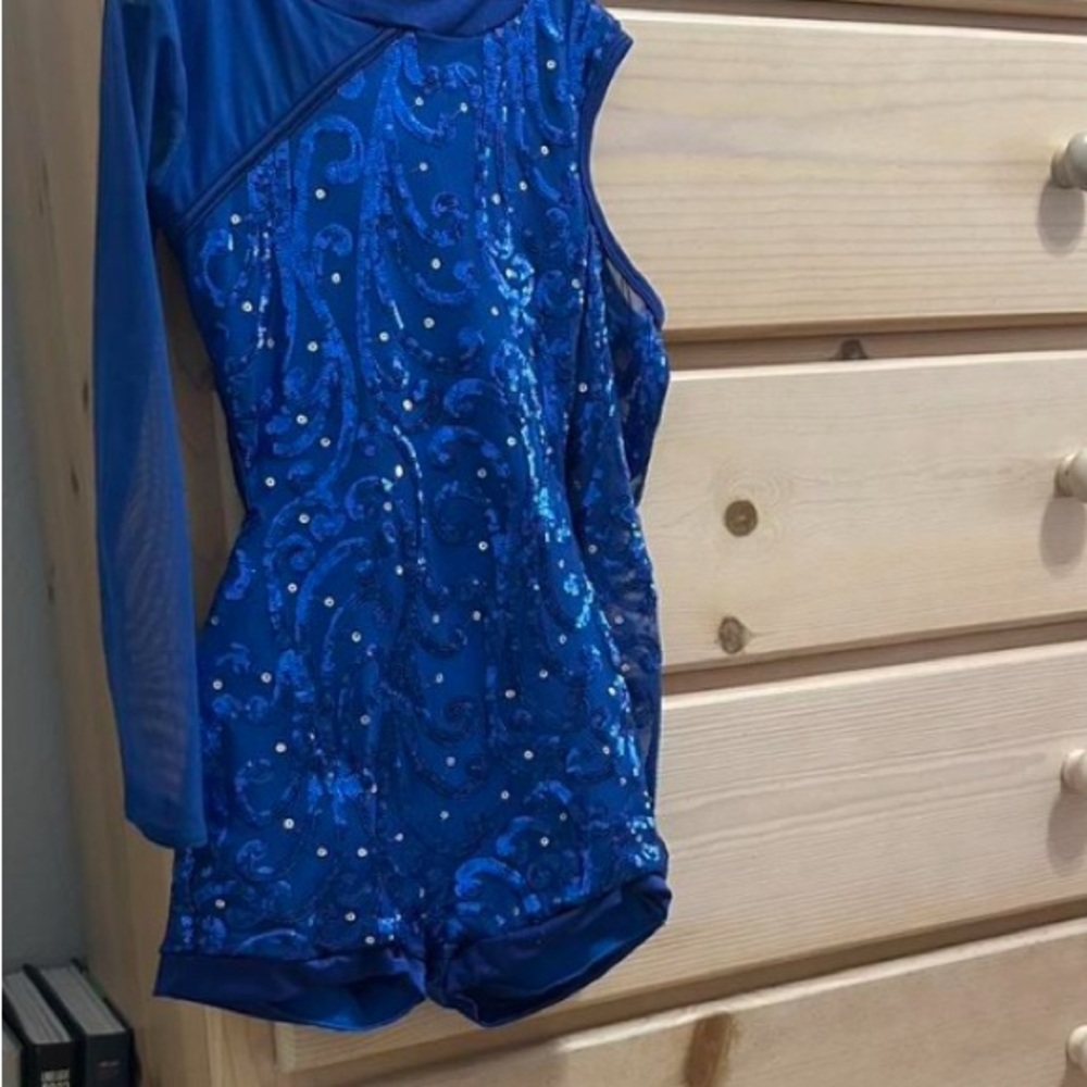 Blue Sequin Leotard
